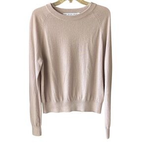 And Other Stories Sz M 100% Cashmere Blush Cream Crew Neck Sweater